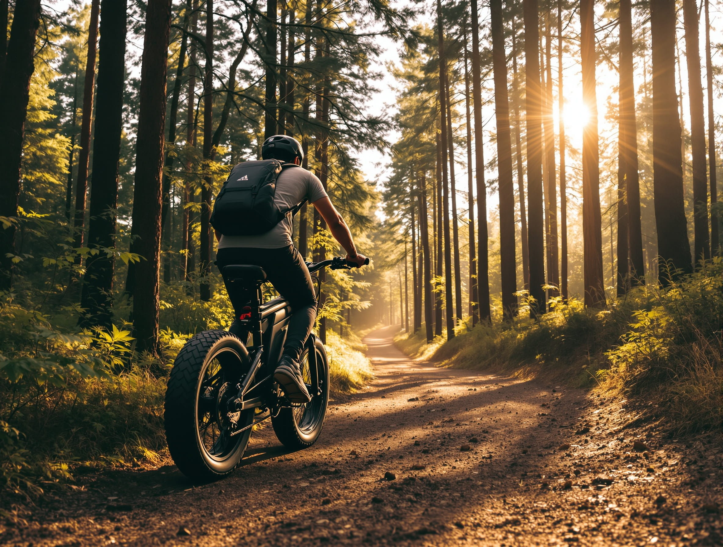 eBike on forest trail